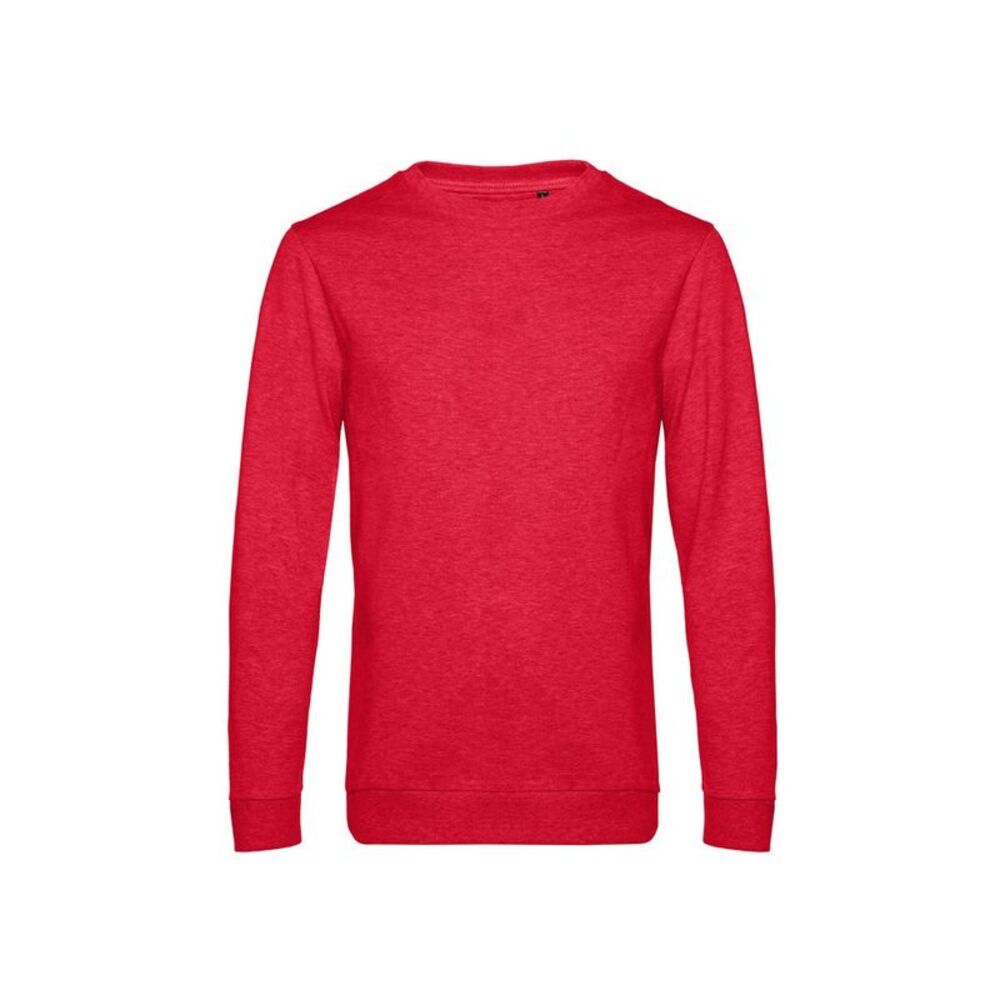 B&C Mens Set-in Sweatshirt / Heather Red